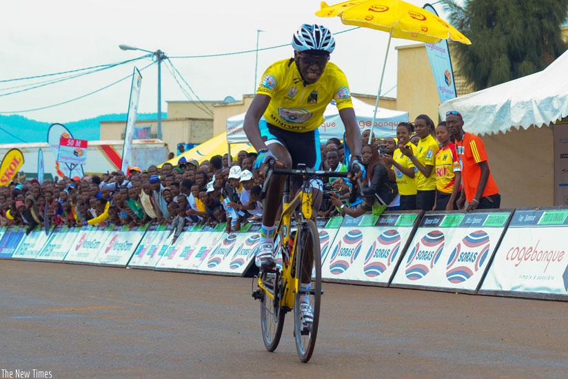 Reigning Tour du Rwanda champion, Valens Ndayisenga, will lead Amis Sportifs against a star-studded Benediction. (File photo)
