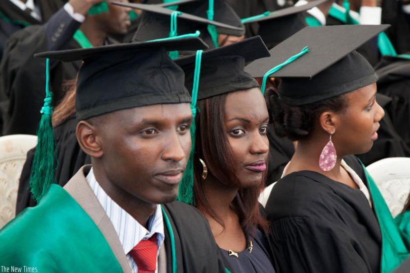 Graduates from UR's College of Agriculture, Animal Sciences & Veterinary Medicine at the graduation ceremony.