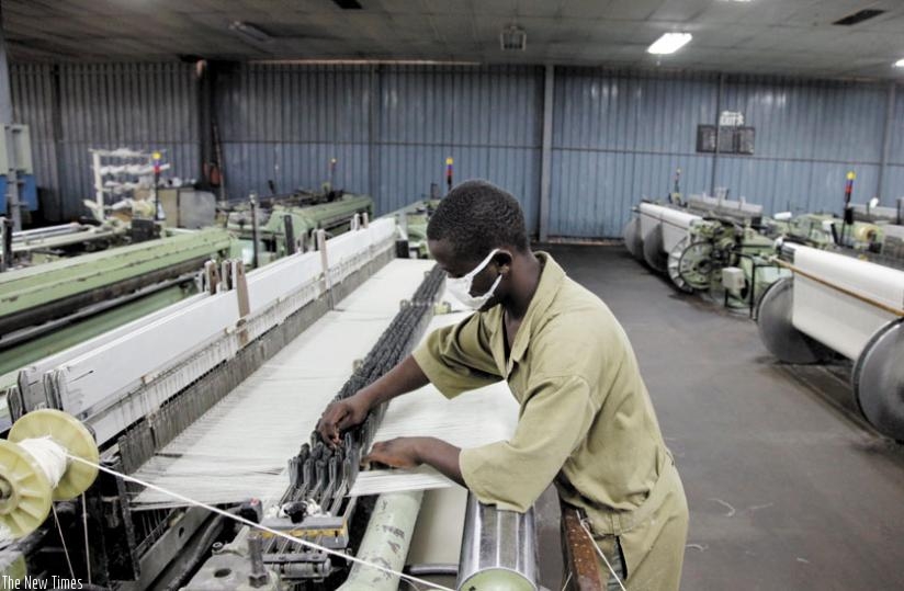 A worker at Utexrwa Textile Industry in Kigali. Africans can partner with Chinese to acquire the requisite skills needed to foster economic growth and job creation initiatives.