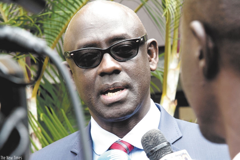 Busingye speaks to journalists in Kigali recently. (Doreen Umutesi)