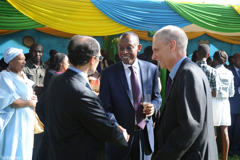 Amb. Kimonyo with some of the guests at the event. (Courtesy)