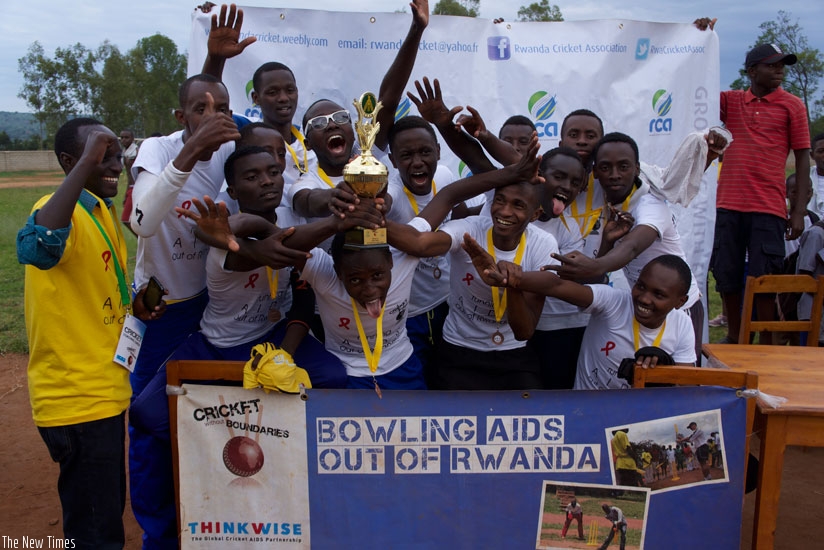 ESTH Gasogi boys team celebrating winning 2014 competition. (File photo)