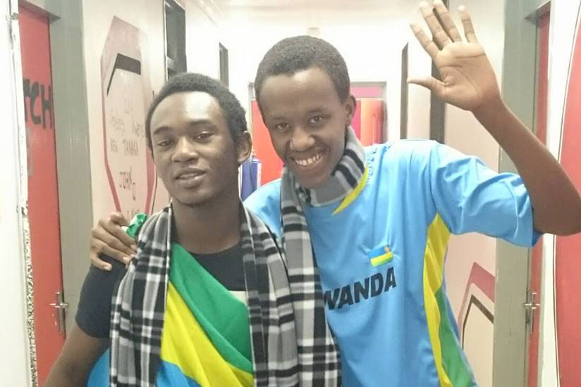 Formerly at Lycee de Kigali, Mucyo (L)  and Kayitare (R) were this year admitted to the prestigious UWC Waterford Kamhlaba School in Swaziland. (Courtesy)