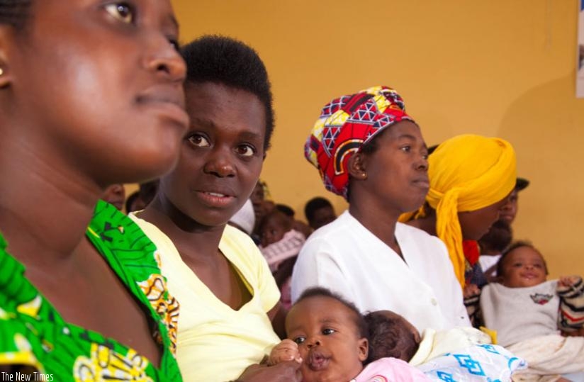 Mothers await to be attended to at Busanza Health Centre in Kanombe. (Timothy Kisambira)