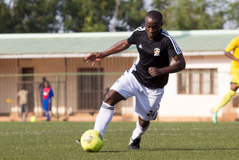 APR striker Michel Ndahinduka scored his sideu2019s first goal in their 2-0 win yesterday. (Timothy Kisambira)