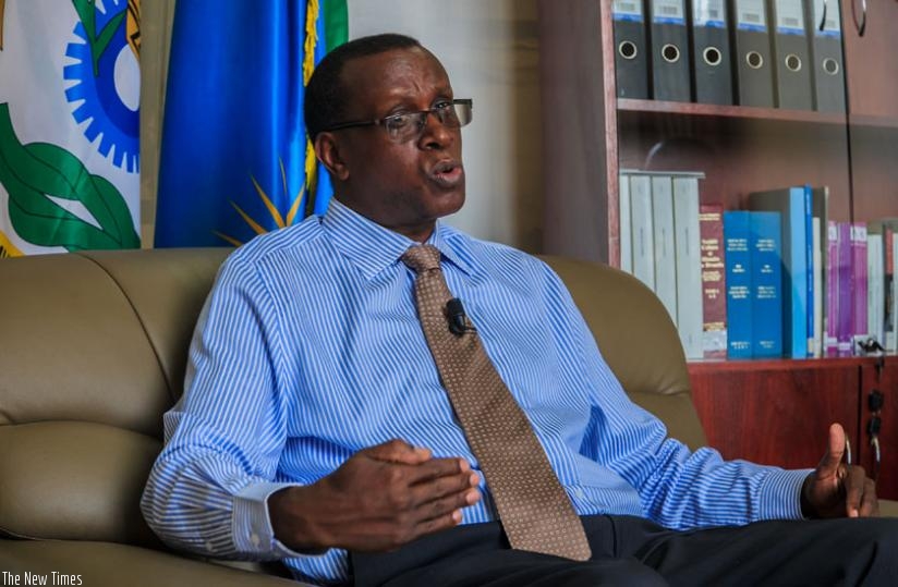 Dr Jean Damascu00e8ne Bizimana, the Executive Secretary of the National Commission for the Fight against Genocide, speaks to Saturday Times from his office in Kigali yesterday. (Faustin Niyigena)