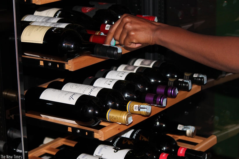 A selection of premium wines in the wine corner. (Moses Opobo)