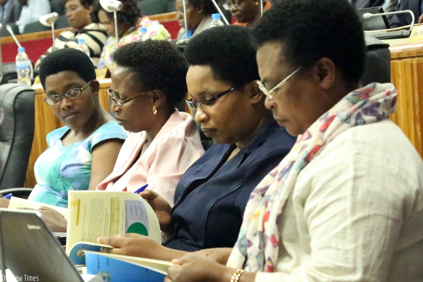 Women Parliamentarians during a plenary session, Rwanda has satisfied all MDGs indicators in gender equality. (File)
