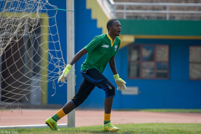 Goalkeeper Eric Ndayishimiye has been handed the captain's armband for today's friendly against South Africa U-23. (T. Kisambira)