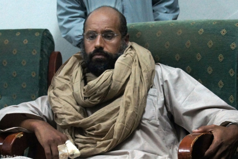 Saif al-Islam after he was captured by rebels in Libya. (Internet photo)