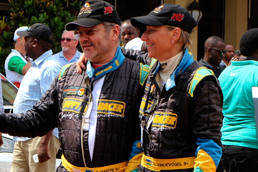 Davite Giancarlo (L) seen here with navigator Sylvia Vindevogel last year. (Courtesy)