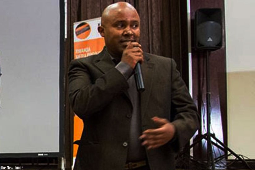 Theodros Teshome Kebede speaks at the opening night of the 11th edition of the Rwanda Film Festival. (File)