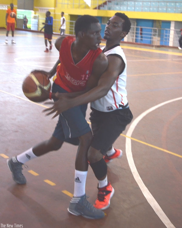 U-16 players in action during a training session in Kigali. Rwanda has failed to reach the quarter-final of the U-16 Afrobasket tourney in Bamako. (S. Ngendahimana)