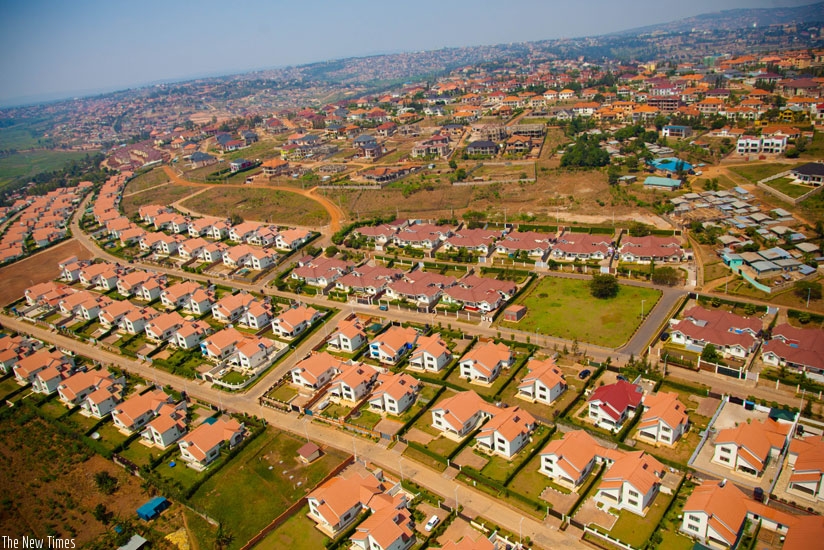 An aerial view of residential neighbourhoods in Kibagabaga in Gasabo District. (Timothy Kisambira)