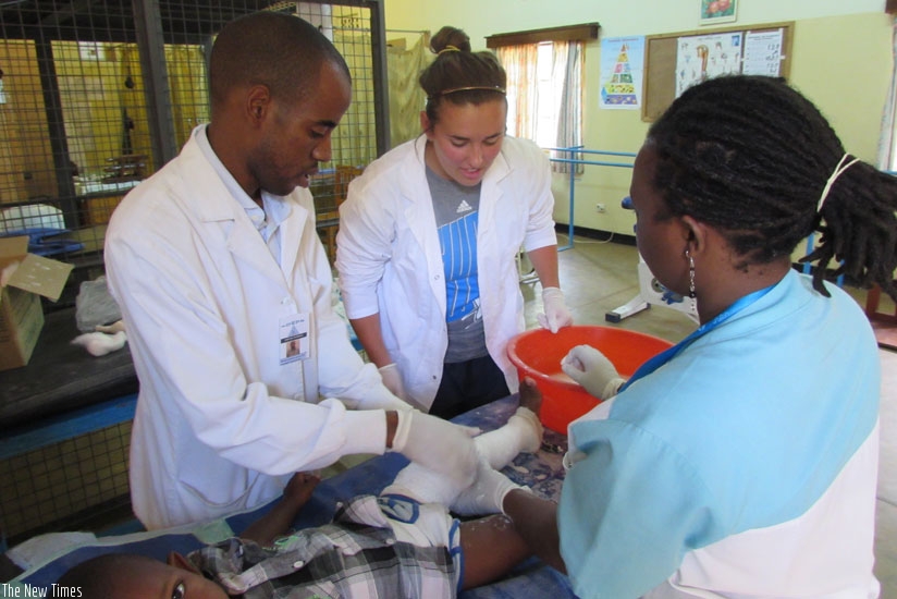 Health4Rwanda students on medical mission. (Athan Tashobya)