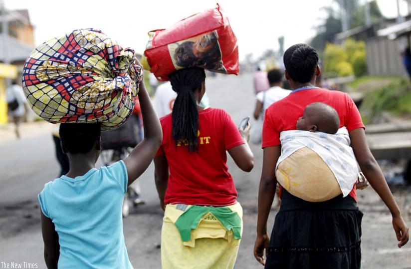 Burundian women flee the restive country to seek refuge in neighbouring states. (Net photo)