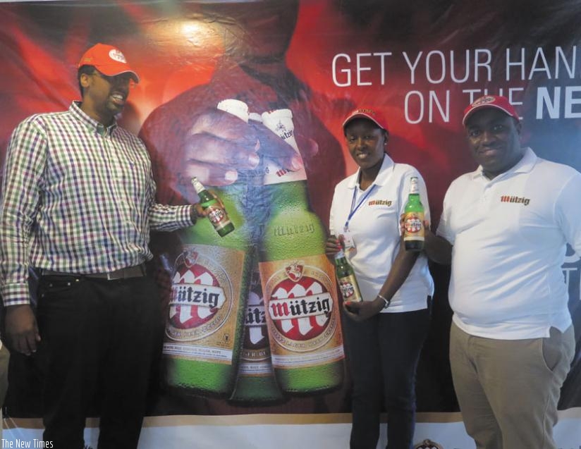 Bralirwa launched a new medium-sized bottle of Mutzig beer as part of the strategies to strengthen its market position. (Peterson Tumwebaze)