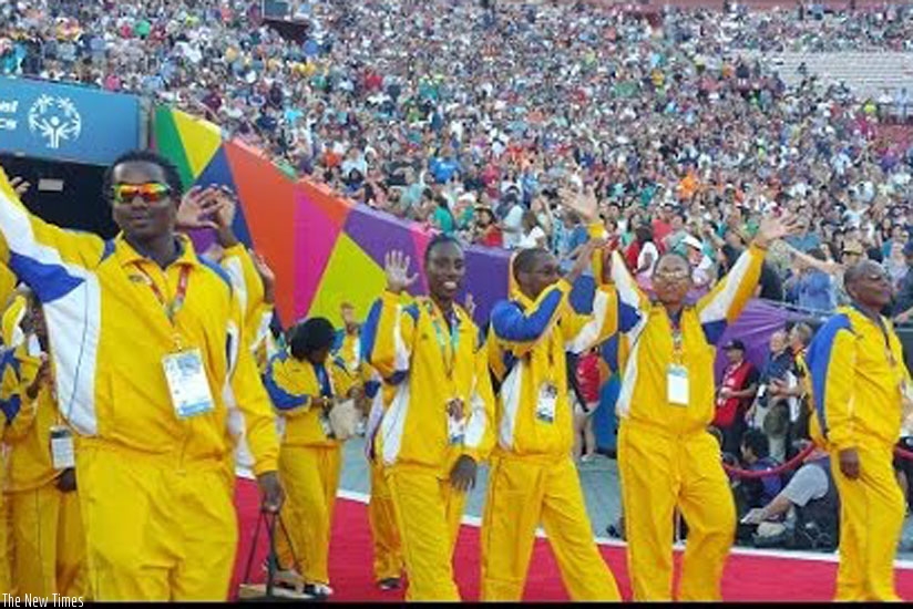 Athletes during the opening ceremony of the Special Olympics World Games in Los Angeles in July. (Net)