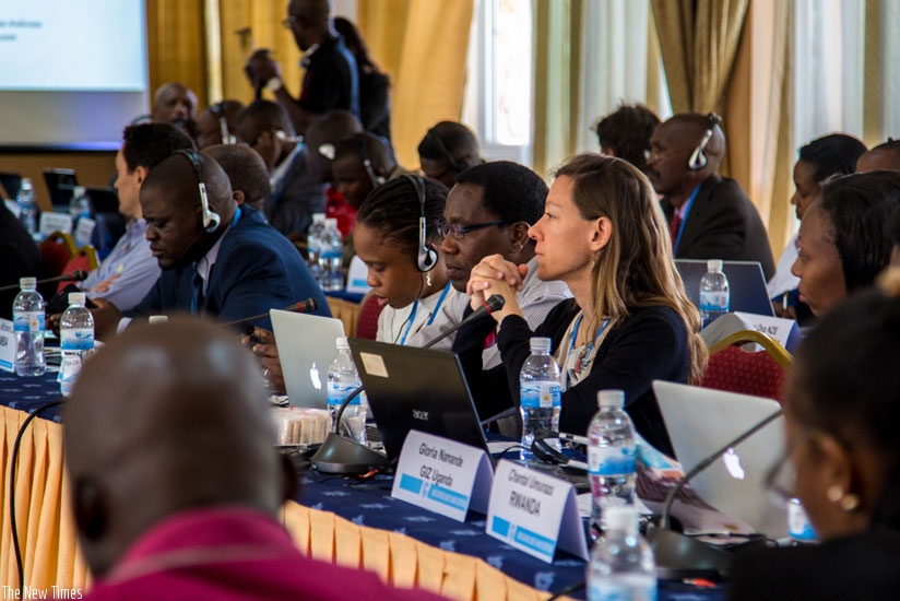 Some of the participants at the Nationally Appropriate Mitigation Actions workshop in Kigali yesterday. (Doreen Umutesi)