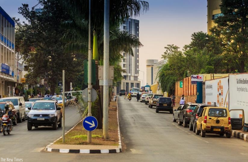 The road from Ecole Belge junction to Centenary House will be car-free starting next week. (Timothy Kisambira)