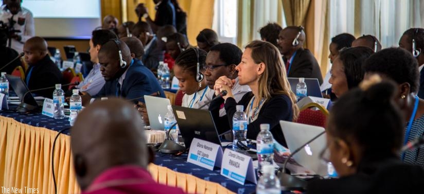 Some of the participants that attended the Nationally Appropriate Mitigation Actions meeting in Kigali on Monday. (File)