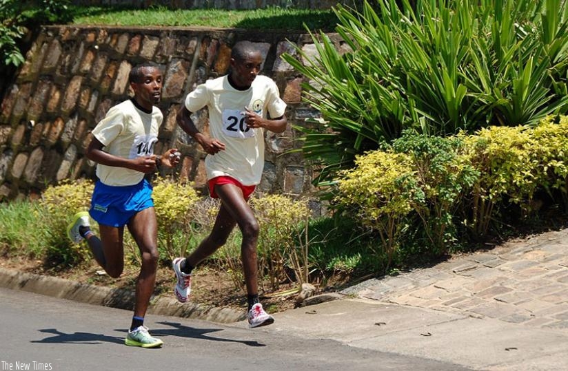 Muhitira (R) and Sebahire (R) were both supposed to represent Rwanda at IAAF World Championships but the latter was pulled out by his coach. (File)