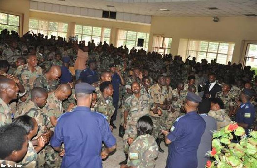 Members of Community Policing Committees undergo training at Rwanda Peace and Leadership Centre in Nkumba, Burera District, in March. (Courtesy)