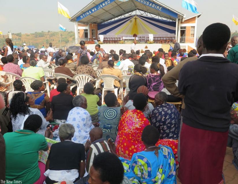 A section of the congregation during the Assumption Day at Kibeho. (Solomon Asaba)