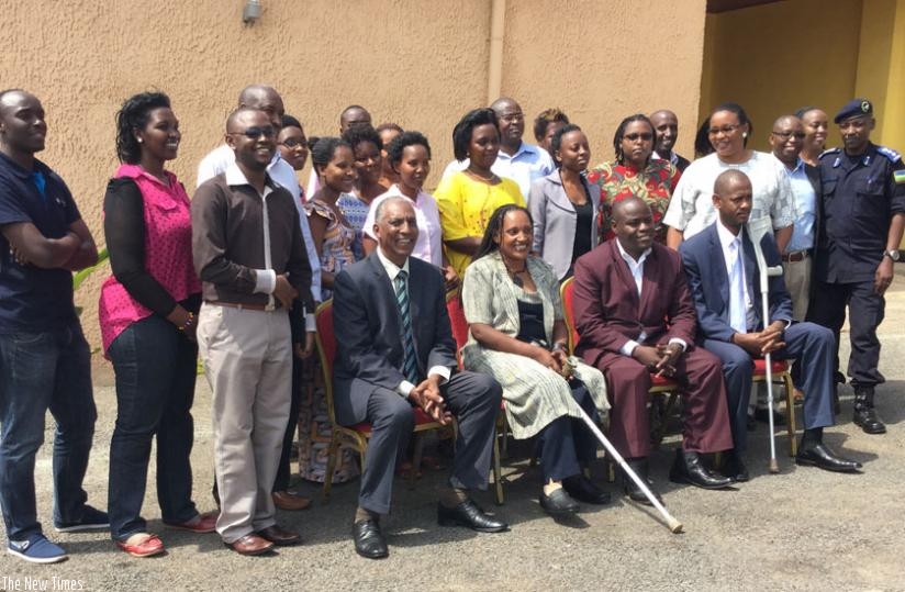 Members of the Association of Landmine Survivors and Amputees of Rwanda and other Cases of Disabilities in Kigali on Friday.