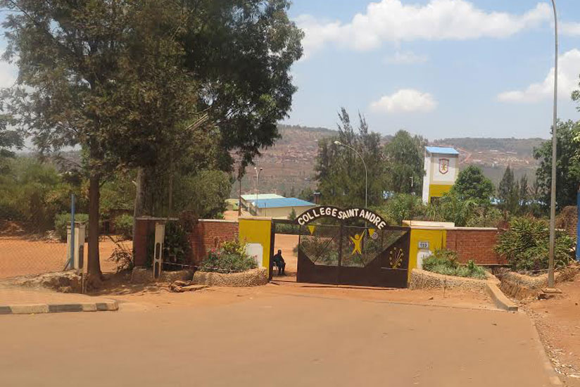 The main gate of College Saint Andre Nyamirambo where a student nearly killed her teacher using a machete. (Solomon Asaba)