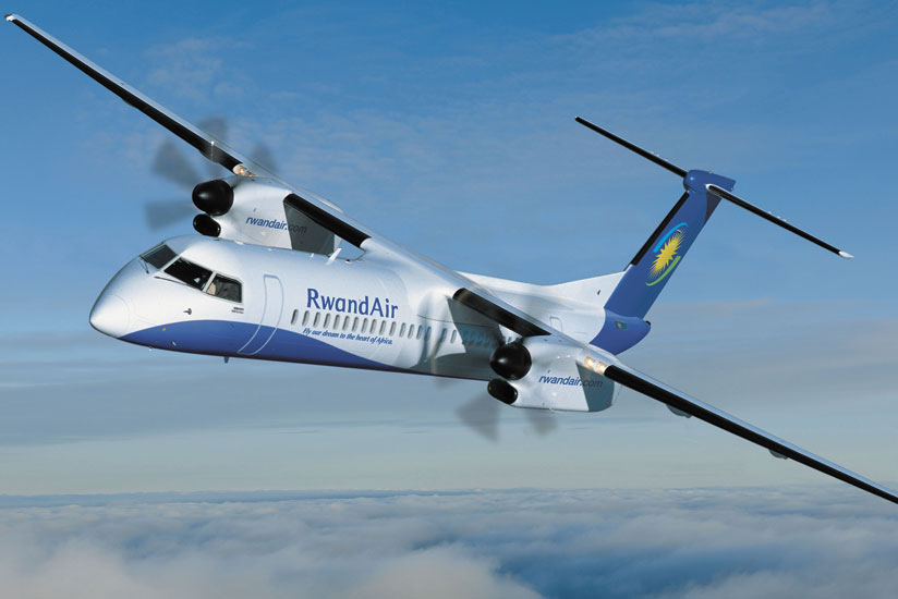 A RwandAir plane. The airline is one of the few firms on the continent that ensures quality services. (Net)