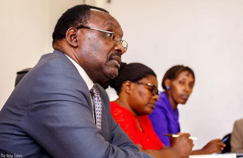 Kanimba explains how SACCOs could be consolidated to MPs at Parliament yesterday. (T. Kisambira)