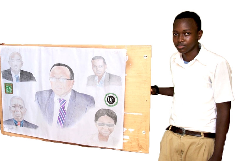 The art piece Shingiro did when his school marked 40 years.(All photos by Sarine Arslanian.)