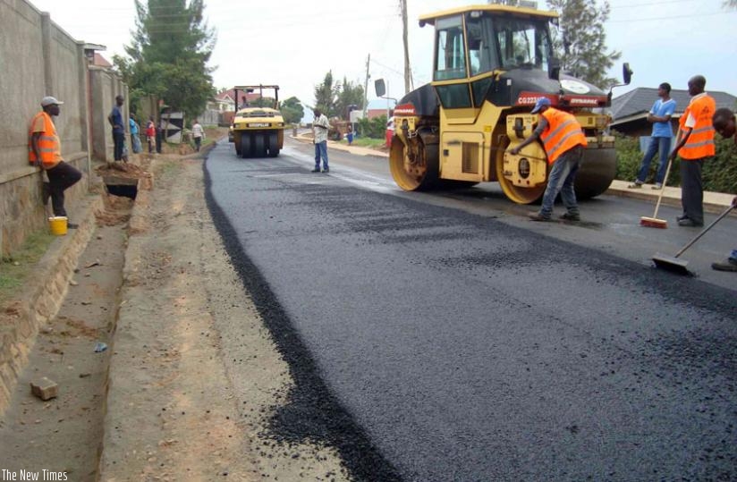 Road works in Kigali. It's on such projects where government loses a lot of money in case of bad legal advice.  (File)