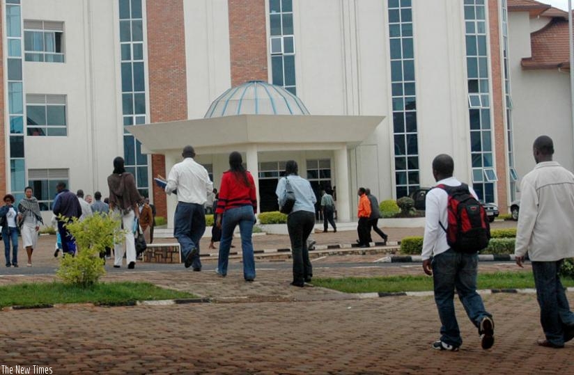 Students at the College of Science and Technology. Students' subsistence allowances will now be disbursed on quarterly basis as a measure to curb delays in disbursement, Dr Musafiri has said. (File)