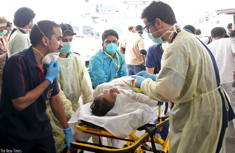 A survivor of the Mina Hajj stampede is attended to by paramedics. (Net photo)