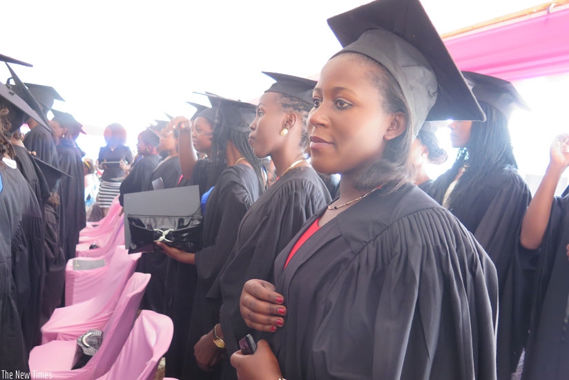 Students of Akillah at a recent graduation ceremony. Students are advised to seek as many skills as possible to widen their chances of getting employment. (Solomon Asaba)