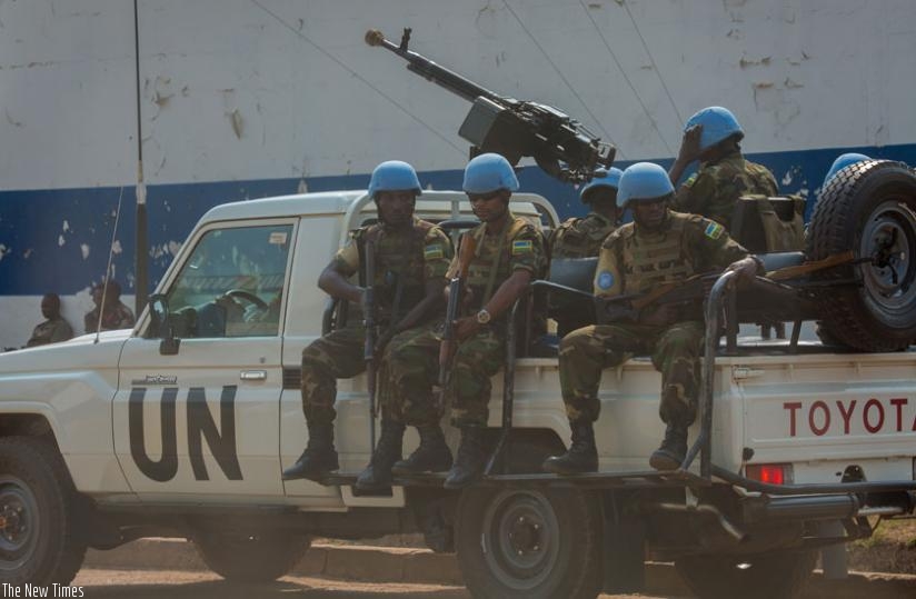 RDF peacekeepers on patrol in Bangui, the capital of CAR. (File)