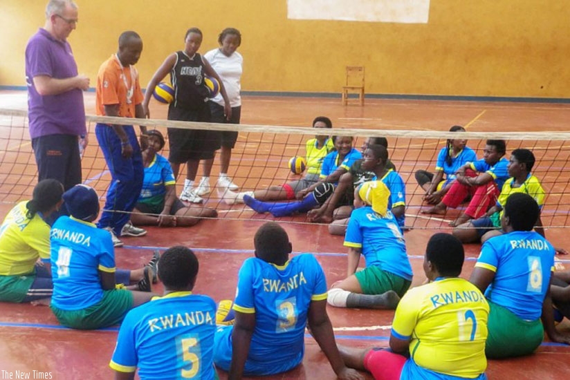 The national team during a past training session at NPC gymnasium with head coach Peter Karreman. (Courtsey)