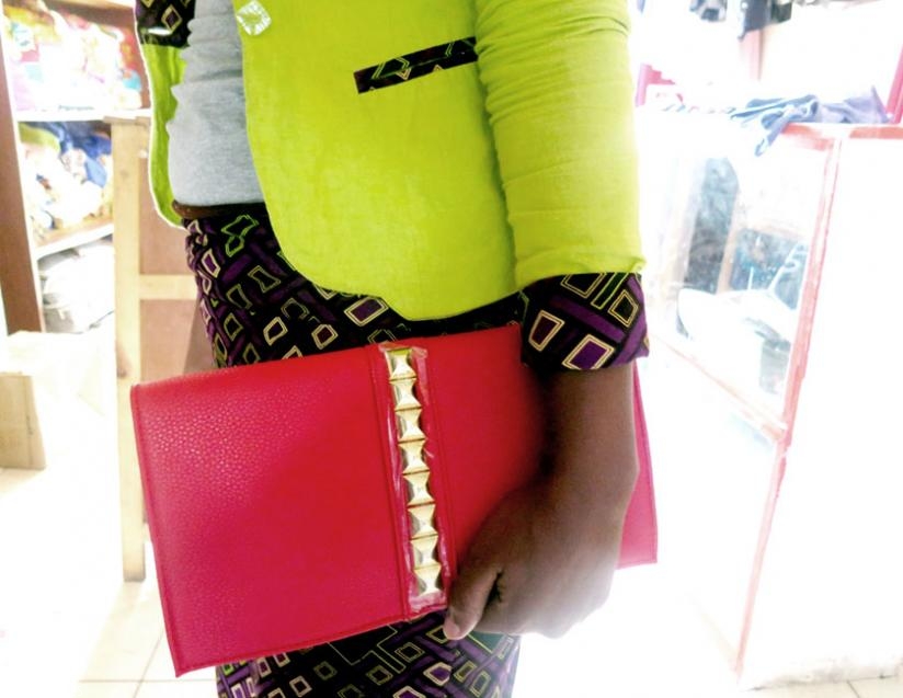 The clutch is designed to carry just a few things likea  phone, ATM cards and a little makeup.  (L. Atieno)