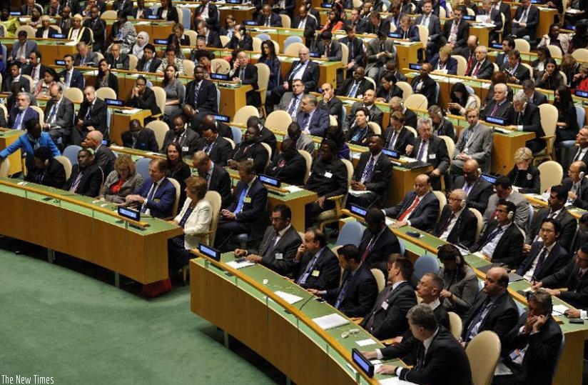 Delegates attend the 70th session of the United Nations General Assembly at the United Nations headquarters in New York, United States. (Net photo)