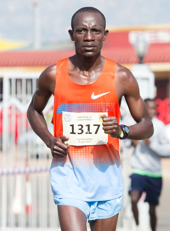 Robert Kajuga will  lead Rwanda's quest at this year's Dar Rotary half marathon which will be held in Dar Es Salaam. (T. Kisambira)