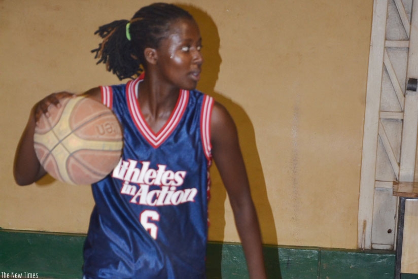Nicole Rwibutso of Ubumwe Basketball Club, seen here during a training session on Thursday. Ubumwe will be making their debut in the Zone V tourney. (S. Ngendahimana)