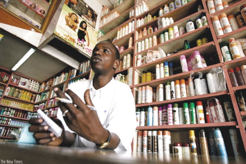 A shop attendant in a cosmetics store. Beware of the type of cosmetics you use as they could be counterfeit. (Net photo)  