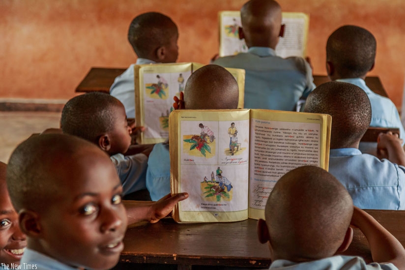 Pupils during lessons in a class at L'Educateur school in Rusizi District. (File)