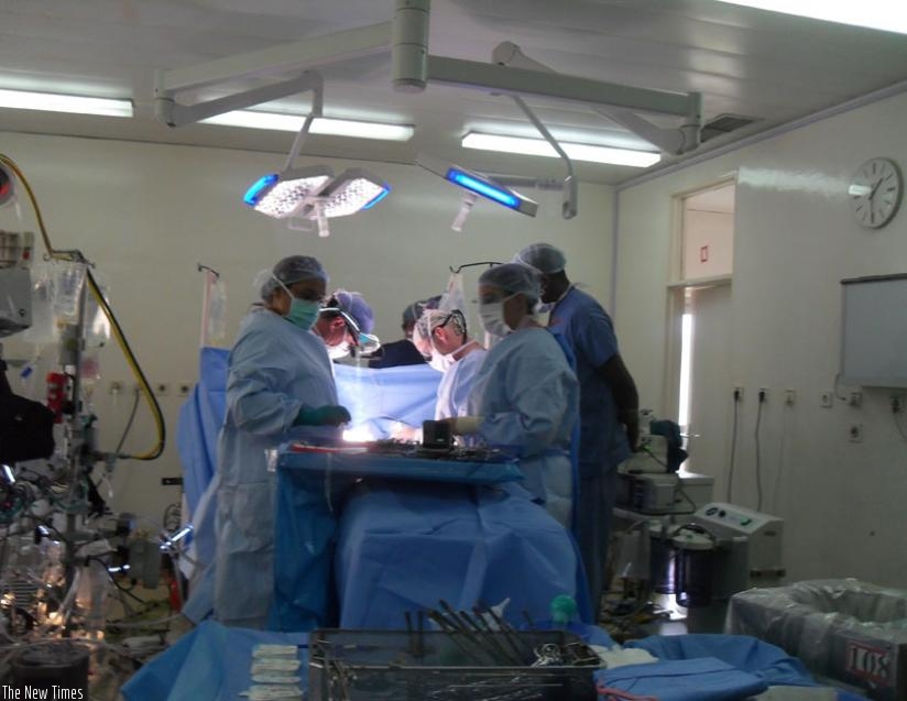 Surgeons operate on a patient at King  Faisal Hospital, Kigali. (File)