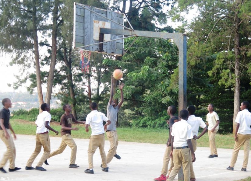 Students of Lycee de Kigali play basketball after classes. The government is seeking to make leisure and sports activities more lucrative. (Solomon Asaba)