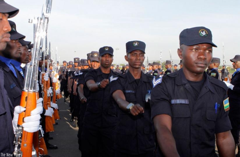 The contingent under Rwanda Formed Police Unit two (RWAFPU II) departs for CAR for a one year peacekeeping mission. (Courtesy)