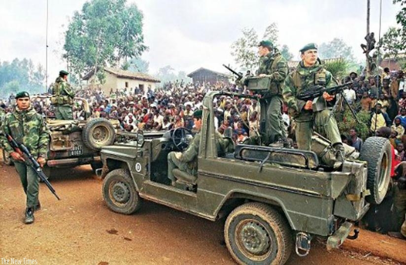 French troops during the 1994 Genocide against the Tutsi. (Net photo)