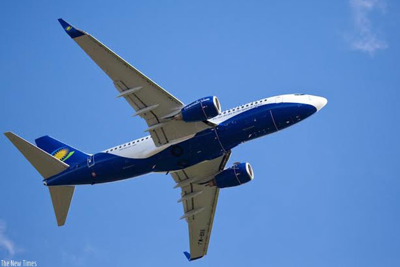 A RwandAir plane takes to the skies. EAC bloc will soon harmonise airspace. (File)